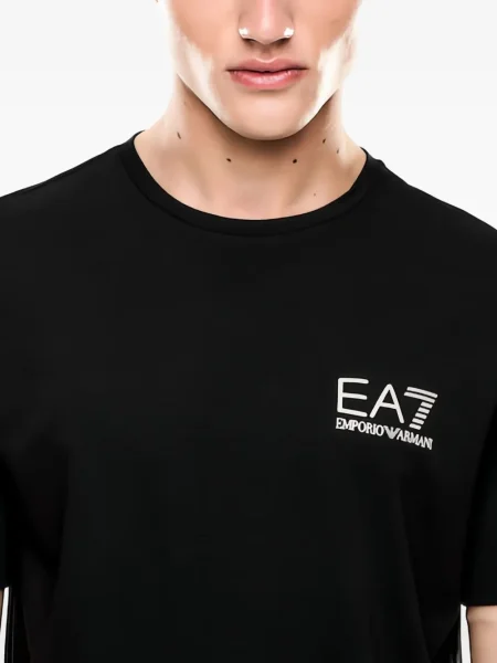 Тениска Ea7 Emporio Armani с принт черно