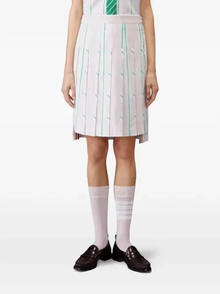 Fusta mini Thom Browne cu dungi roz