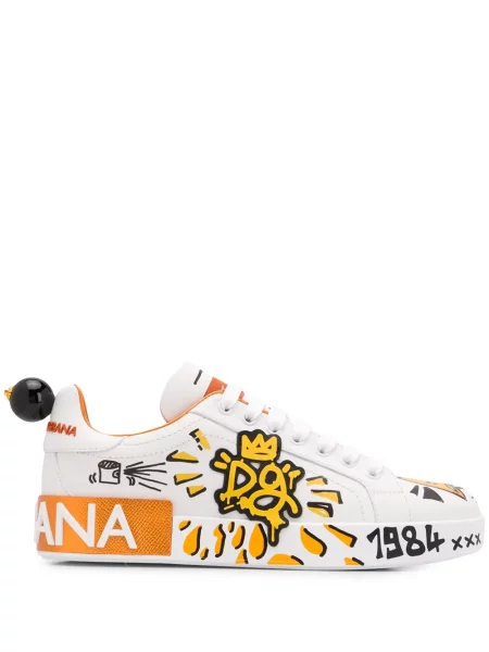 Sneakerși Dolce & Gabbana Portofino alb