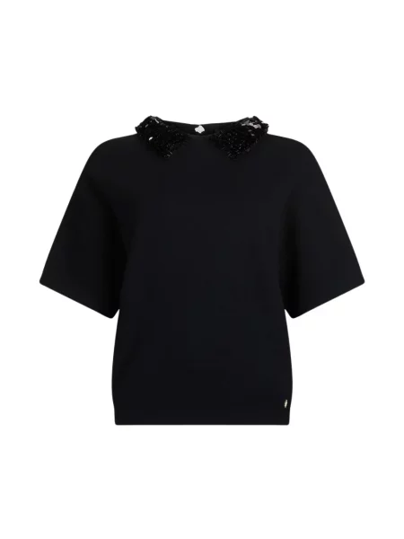 Dzianinowy sweter Liu Jo czarny