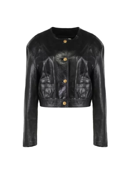 Kurtka skórzana Halfboy czarna