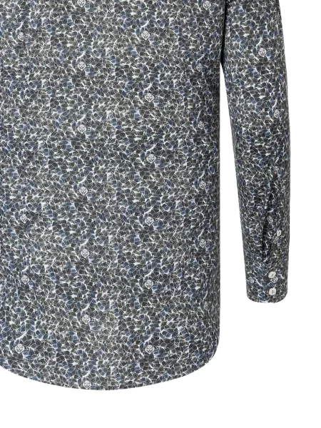 Риза с флорален принт Billionaire на цветя с принт сиво
