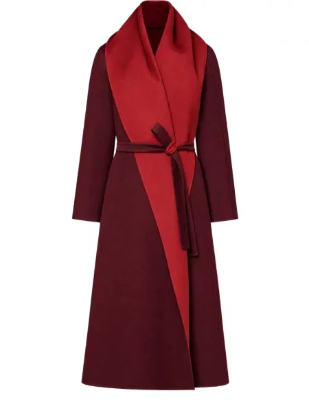 Reversibil palton Max Mara din cașmir roșu