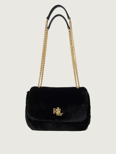LAUREN RALPH LAUREN Geantă pe umăr Sophee cu adaos de piele negru