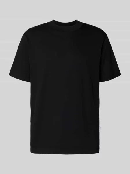 T-shirt o kroju regular fit z czystej bawełny model ‘COLMAN’ Selected czarna