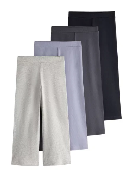 The Set Leggings albastru porumbel / gri / gri metalic negru