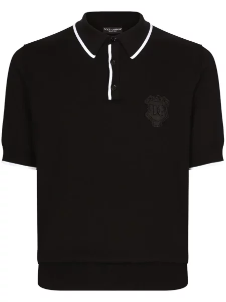 Polo Dolce & Gabbana cu broderie negru