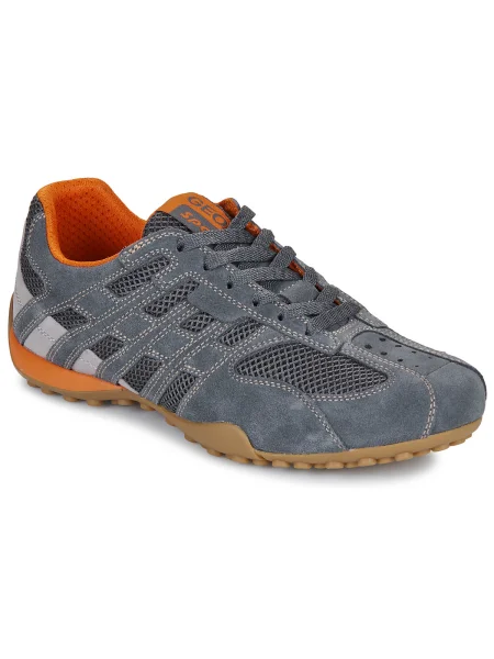 Pantofi Geox cu model piele de șarpe gri