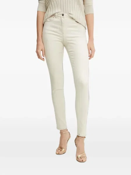 Blugi skinny Morgan skinny fit alb