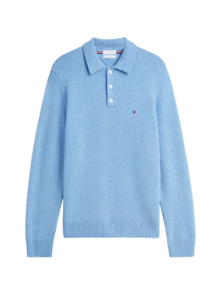 Tricou polo Tommy Hilfiger cu broderie albastru
