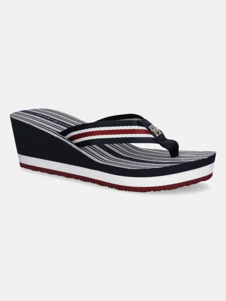 Japonke Tommy Hilfiger IM PLATFORM BEACH SANDAL mornarsko modra