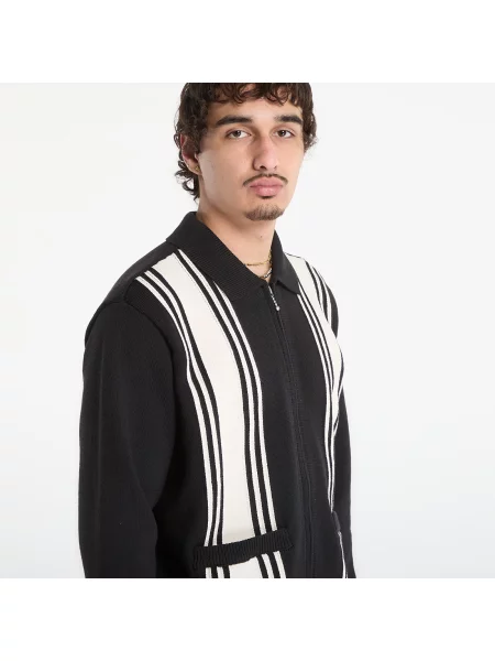 Pulover OBEY Matt Zip Up Sweater Black Multi L negru