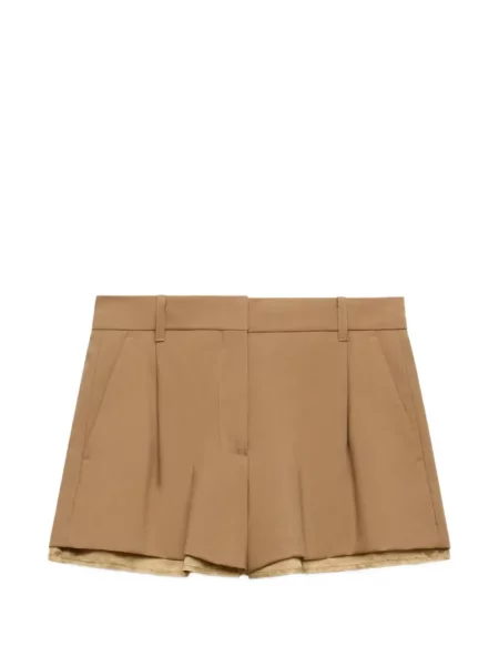 Pantaloni scurți Marni de lână maro