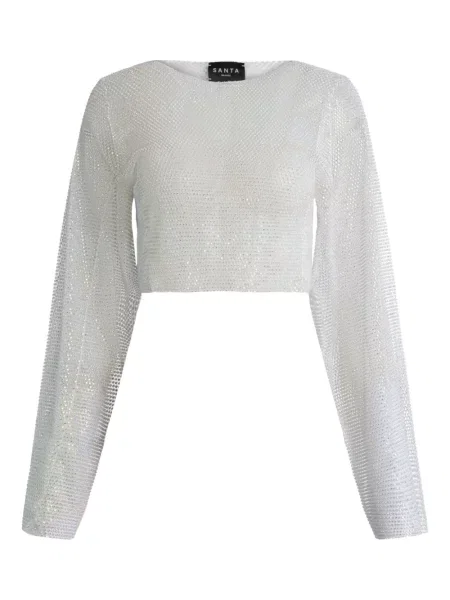 Прозрачен топ Santa Brands бяло