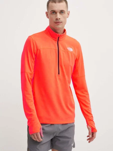 Тениска с дълъг ръкав The North Face оранжево