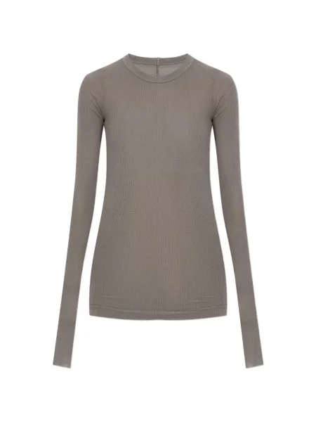Lung tricou Rick Owens tricotate gri