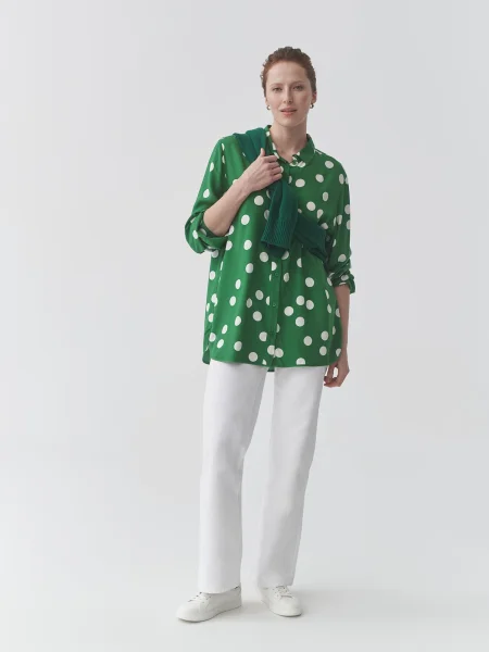 TATUUM Bluză verde alb