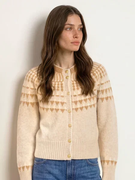 Sosue Kardigan beige biały
