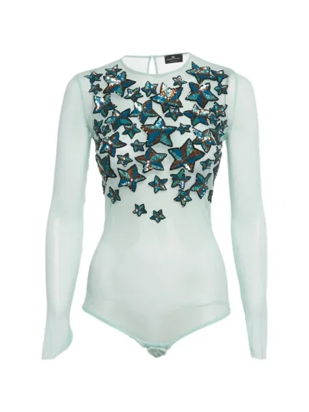 Top Elisabetta Franchi z siateczką zielony