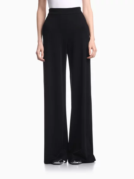 Брюки палаццо Emporio Armani черные