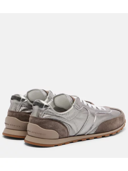 Sneakerși Brunello Cucinelli din piele de căprioară