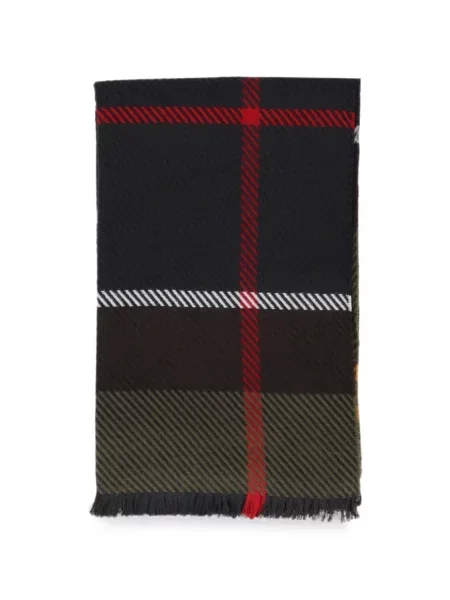 Καρό κασκόλ Barbour μαύρο