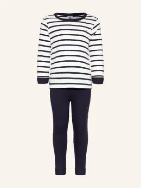 Petit Bateau Piżama blau biała