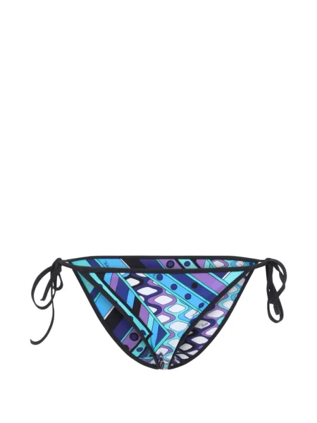 Bikini Pucci cu imagine cu imprimeu geometric cu legături albastru