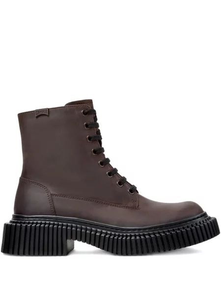 Botine Camper cu șireturi din dantelă maro