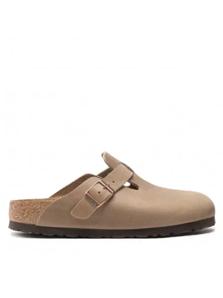 Półbuty Birkenstock skórzane beżowe