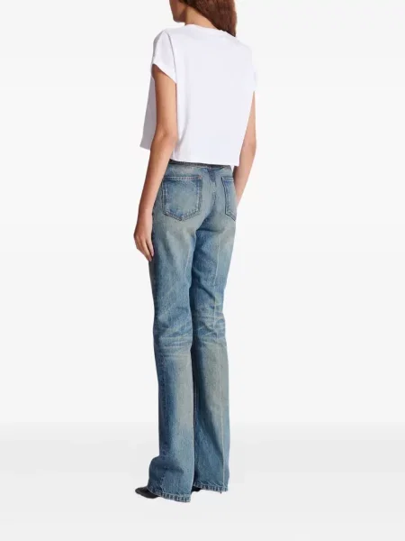 Περικομμένο μπλούζα Balmain με σχέδιο λευκό