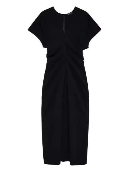 Rochie maxi Anine Bing cu decolteu în V de costum negru