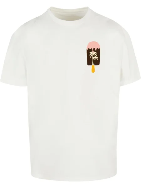 Merchcode Tricou Summer Icecream mai multe culori alb