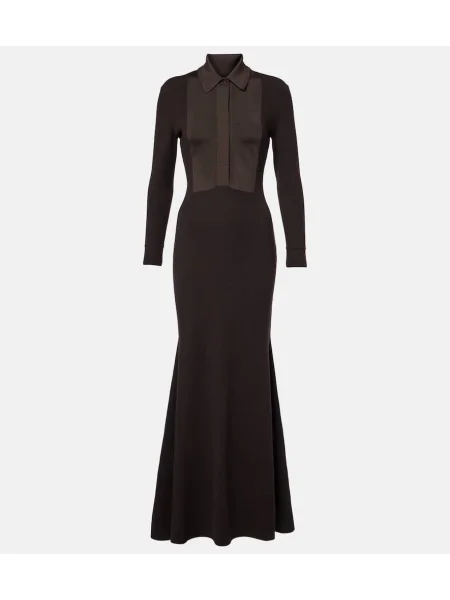 Rochie Tom Ford de lână de costum maro