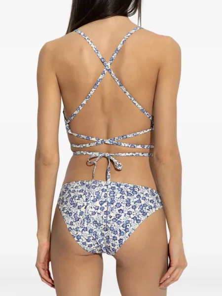 Bikini Isabel Marant cu model floral albastru