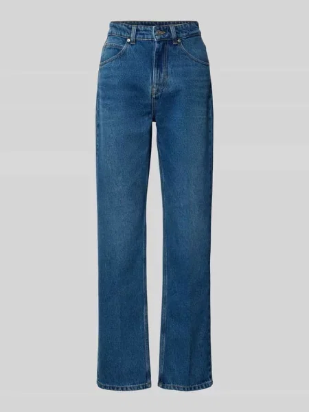 Jeansy o kroju bootcut z mieszanki bawełny Victoria Beckham granatowe