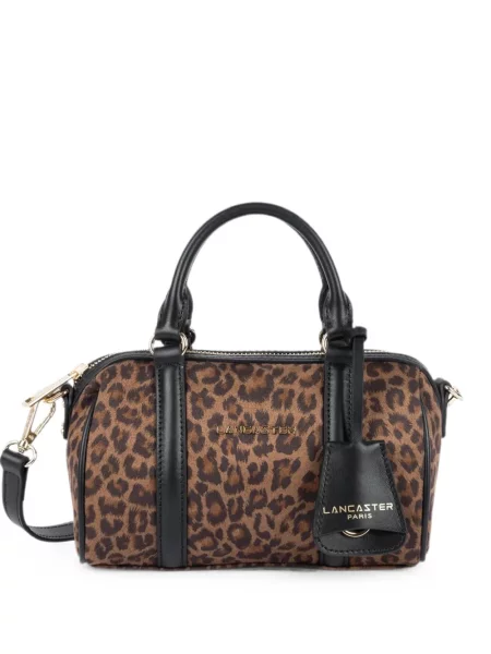 Geantă Lancaster cu imagine cu model leopard maro