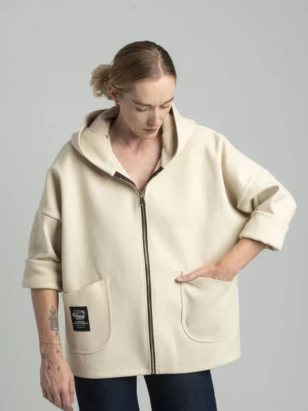 Geacă New Collection cu glugă bej