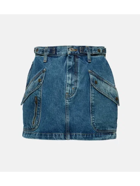 Fustă din denim Re/done albastru