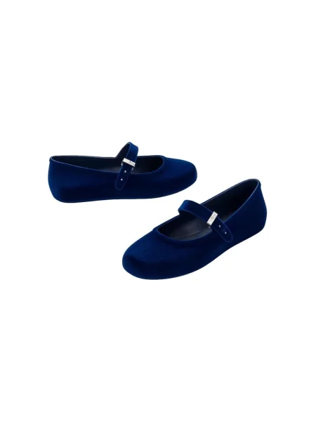 Bársony félcipő Melissa kék