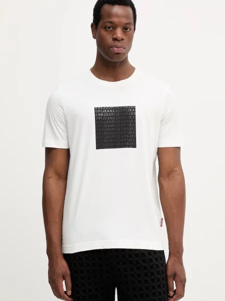 Joop! tricou din cu imprimeu alb