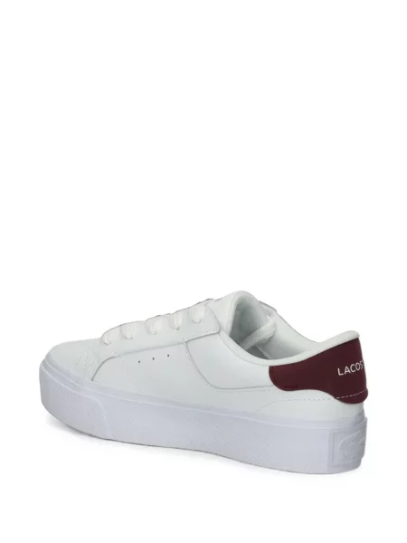 Sneakerși Lacoste cu platformă cu autograf alb