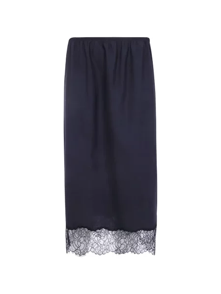 Fustă midi Semicouture din dantelă negru