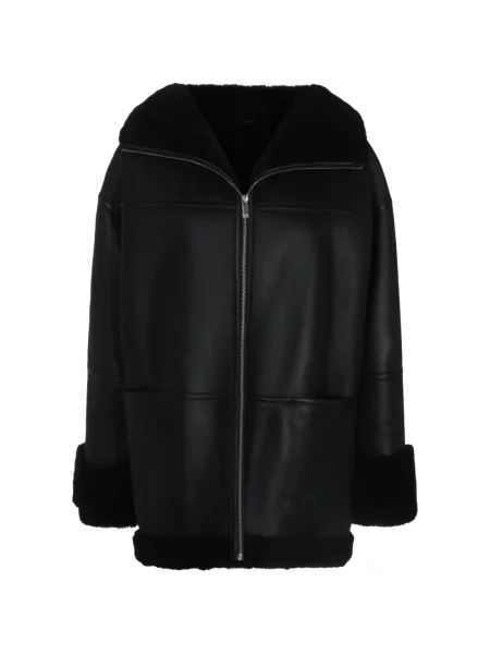 Geanta de piele Toteme negru