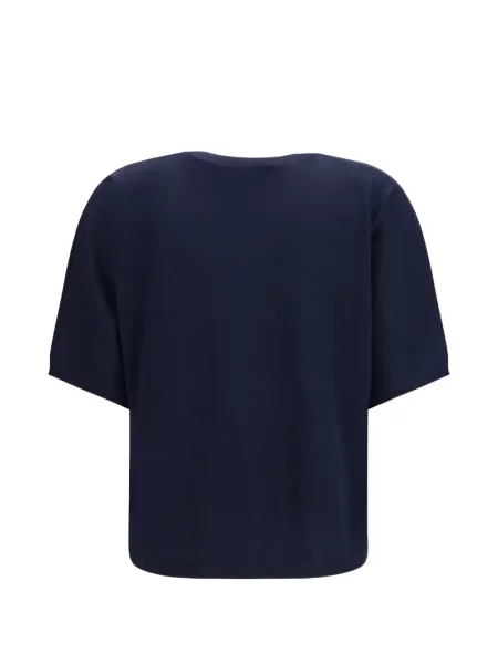 Scurt tricou Brunello Cucinelli din cașmir albastru