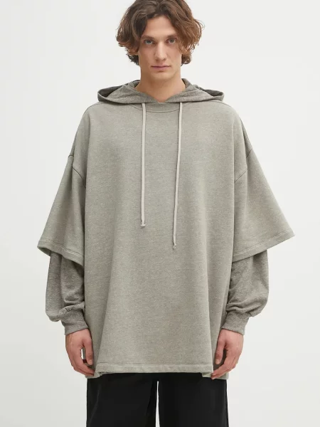 Μπλούζα Rick Owens DRKSHDW Tommy Hustler με κουκούλα γκρι