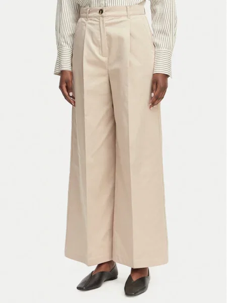 Marella Palazzo hlače Aceri Wide Leg bež