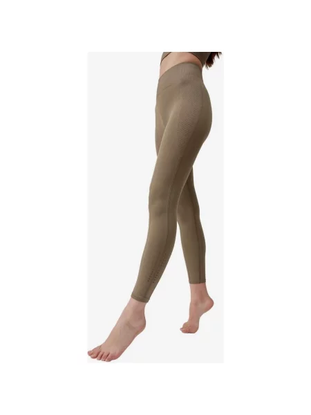 Legginsy długie Born Living Yoga India ciemnobrązowe S brązowe