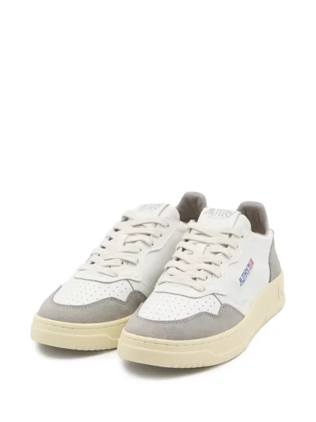 Sneakerși Autry din piele de căprioară alb