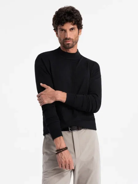 Golf pulover Ombre tricotate negru